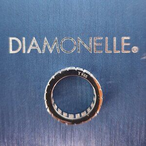 Diamonelle Sterling Silver Baguette Eternity Band